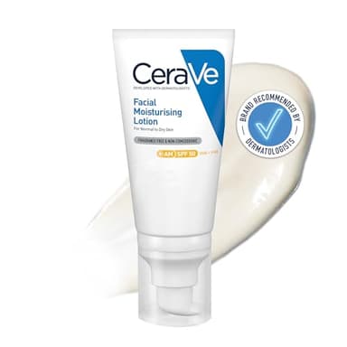 CeraVe Fuktkräm för ansiktet med SPF 50, kräm för torr till mycket torr hud, dagkräm med hyaluron och 3 essentiella ceramider, 1 x 52 ml
