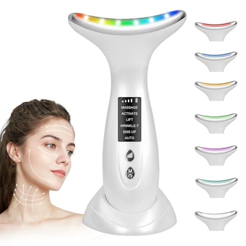 AOGOE Ansiktsmassageapparat Mot Rynkor, 45℃ V Face Beauty Meter Ansiktsapparat, 3-i-1 Ansiktsskönhetsapparat för Huduppstramning och Lyftning, EMS Ansiktsmassage för Kvinnor Män V Shape Ansiktsenhet – Bästa för pengarna – ansiktslyft-apparat bäst i test 2026