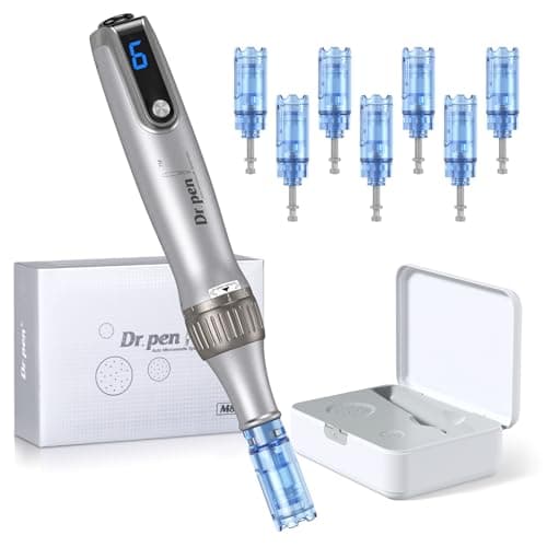 Dr. pen Ultima M8S Microneedling Pen, Äkta varor, trådlöst, elektriskt microneedling, professionell hudvårdsredskap för ansikte/kropp/hårväxt, med 7 typer av ersättningskassetter (Modell: M8S) – Bästa lyxval – mikronål ansiktsmaskin bäst i test 2026