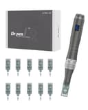 Dr.Pen Ultima M8 Microneedling Pen, Elektrisk Microneedling Pen, Trådbunden eller Trådlös Användning, med 10 Patroner