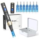 Dr. pen Ultima A8S Microneedling Pen, Äkta varor, trådlöst, elektriskt microneedling, professionell hudvårdsredskap för ansikte/kropp/hårväxt, med 7 typer av ersättningskassetter (Modell: A8S)