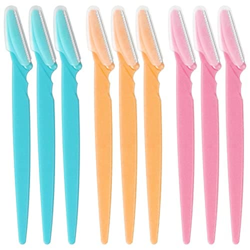 Sularpek 9 st ögonbrynsrakhyvlar för kvinnor, ansiktshårborttagare och trimmer, exfolierande dermaplaneringsverktyg för kvinnor och män, med lock ögonbrynsformare, för rakning ögonbryn ansiktsluzz – Bästa för pengarna – ansiktsrakblad dam bäst i test 2026