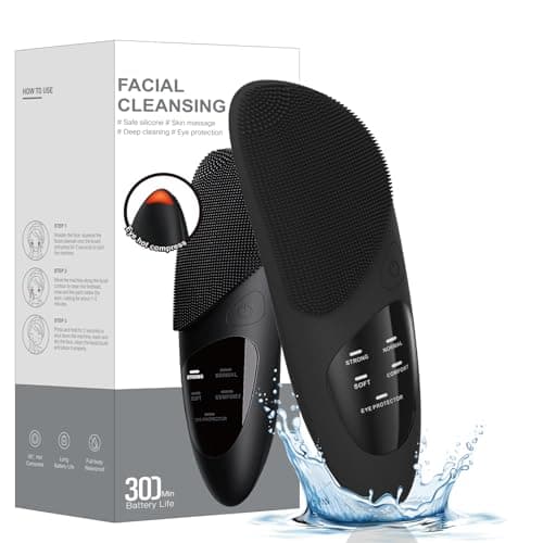 Elektrisk ansiktsrengöringsborste – vattentät ultraljud ansiktsrengöringsborste och ansiktsmassageapparat med minnesfunktion, för djuprengöring, anti-åldrande och mild peeling, ögonmassage – ansiktsrengöringsborste bäst i test 2026