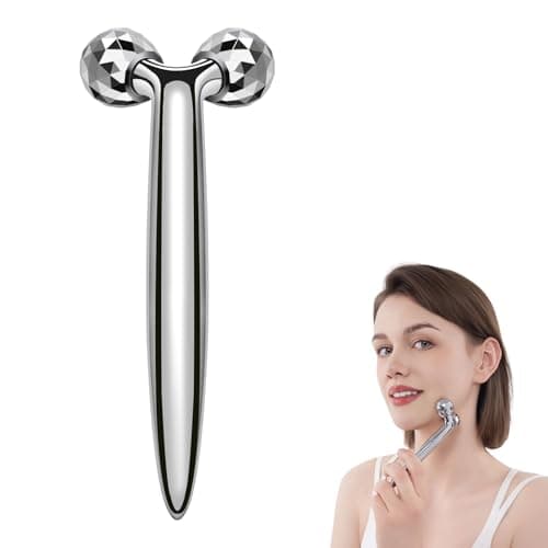 Ansiktsroller i metall, 3D-kylande ansiktsmassageverktyg för att minska svullnader, ta bort ögonrynkor, ansiktslyftning, öka fastheten, anti-aging, hudåtdragning – ansiktsroller bäst i test 2026
