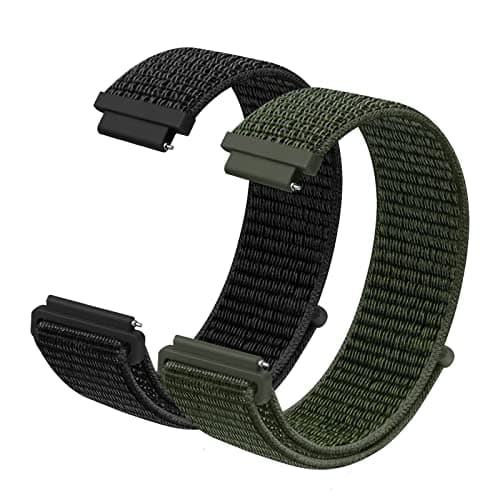 Vicloon klockarmband i nylontyg, paket med 2 snabbfrigörande klockarmband, 16 mm, 18 mm, 20 mm, nylonersättningsband för män och kvinnor, flerfärgade, 20mm – Bäst i test – armband till smartklocka bäst i test 2026