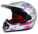 Protectwear V310-Girl-XS barncrosshjälm för flickor Max Racing, storlek XS (Youth L), rosa/vit glans