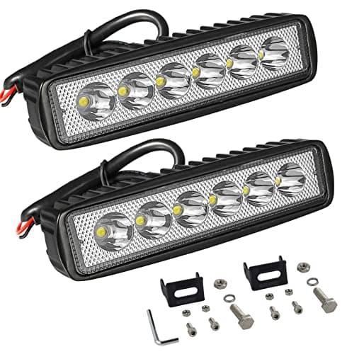 Willpower LED-ljusramp, 15 cm, 2 st. 18 W enkelradig spotlight, smala mini-LED-moduler, arbetsbelysning, terrängkörning, dimljus för terrängfordon, fyrhjulingar, lastbilar, motorcyklar, båtar – Bäst i test – atv belysning bäst i test 2026
