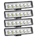 Willpower 4 st LED-Arbetsljus 15 cm/6 tum, 18 W Projektor, 12/24V, IP67-Vattentät, Bar, Spotlight, Dimljus för 4x4, Bil, Traktor, SUV, Båt, Fyrhjuling, Fordon