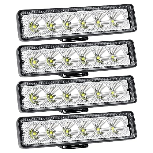 Willpower 4 st LED-Arbetsljus 15 cm/6 tum, 18 W Projektor, 12/24V, IP67-Vattentät, Bar, Spotlight, Dimljus för 4x4, Bil, Traktor, SUV, Båt, Fyrhjuling, Fordon – Bästa lyxval – atv belysning bäst i test 2026