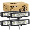 RIGIDON 4 x 6 tum 24 W LED-stång, 12 V 24 V för Offroad Fordon, ATV-lastbilar, Arbetsstrålkastare med Lång Räckvidd, Motorcykel Strålkastare, Extra Lampor