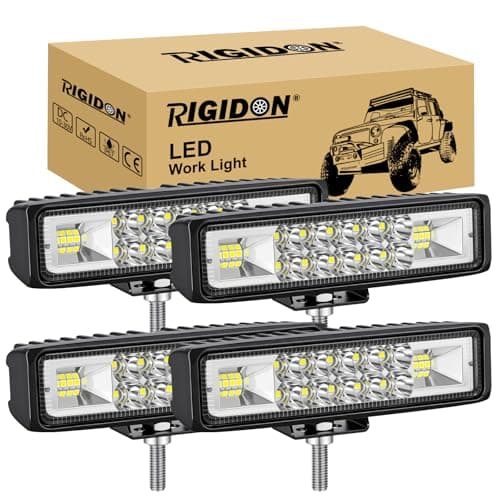 RIGIDON 4 x 6 tum 24 W LED-stång, 12 V 24 V för Offroad Fordon, ATV-lastbilar, Arbetsstrålkastare med Lång Räckvidd, Motorcykel Strålkastare, Extra Lampor – Redaktionens val – atv belysning bäst i test 2026