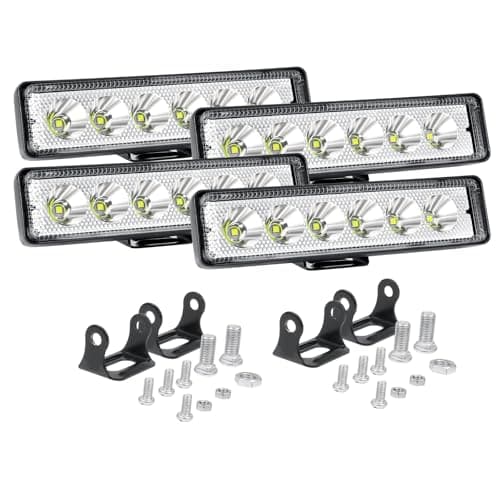 AUXTINGS 4 st 15 cm LED-arbetsstrålkastare, 18W offroad LED arbetsljus 12V-24V extra strålkastare 6000K IP67 vattentät LED ljusramp backstrålkastare för ATV UTV SUV lastbil traktor – atv belysning bäst i test 2026