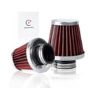 Evermotor Universal rött dubbellager luftfilter motorcykel skoter ATV moped fyrhjuling 38 mm 39 mm 40 mm