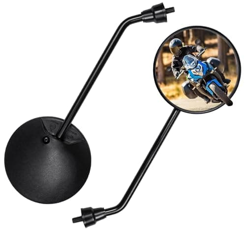 Universal E9-testad motorcykelspegel, motorcykel backspegel 360° roterbar, rund motorcykelspegel för skoter, ATV, fyrhjuling, skoter, moped 2 stycken – Bästa för pengarna – atv spegelkit bäst i test 2026