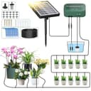 PChero Solcellsbevattningssystem med timer, automatiskt bevattningssystem med 15 m slang för trädgård, växthus, balkongkrukväxter, grönsaker, utomhus och inomhus