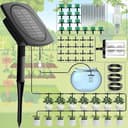 Yowin Solbevattningssystem, automatisk bevattning för växter på semester, bevattningssystem balkong med anti-sifon, 12 timer, 15m slang, droppbevattning för utomhus trädgård växthus upphöjd säng