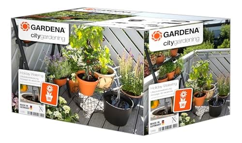 Gardena city gardening semesterbevattning: Bevattningssats för inom- och utomhusbruk, anpassad bevattning för upp till 36 växter (1265-20) – automatisk växtbevattning bäst i test 2026