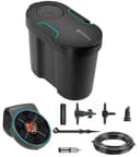 Gardena AquaBloom-set för solcellsdriven bevattning inklusive vattenreservoar: Solcellsdrivet bevattningsset för upp till 20 balkongväxter – styrenhet med 14 bevattningsprogram (13301-20)