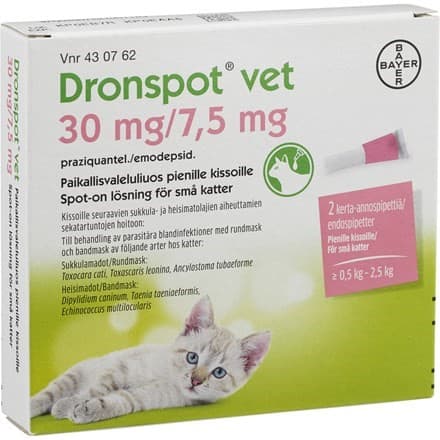 Dronspot vet spot-on 30 mg/7,5 mg – Bäst spot-on – avmaskning för katt bäst i test 2026
