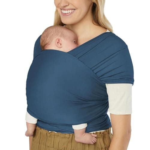 Ergobaby bärsjal för nyfödda upp till 11,3 kg, Aura Knit bärsjal, elastisk och andas, unisex, Twilight Navy – Bästa lyxval – bärsjal bäst i test 2026