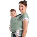 Laleni Bärsjal för Nyfödd och Baby 3,5–15 kg, 100% Ekologisk Bomull, Ergonomisk Bärrem med Manual, Grön