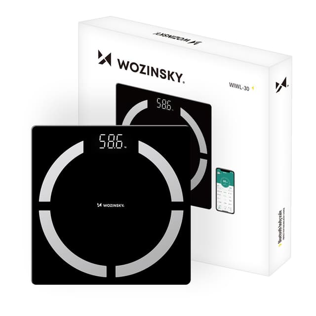 Wozinsky WIWL-30 – Bäst smarta funktioner – badrumsvåg bäst i test 2026