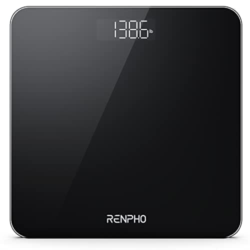 RENPHO Digital Badrumsvåg Våg med Högprecisionssensorer Kroppsviktsvåg för Fitness (Sten/lb/kg) - Svart, Stor Plattform 280 * 280 mm – Bäst i test – badrumsvåg bäst i test 2026