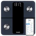 Vitafit Smart Kroppsfettvågar, Noggrannhet 0,05kg genom Vår Professionell Fabrik Sedan 2001, Digital Badrumsvågar Sync 13 Kroppssammansättning med BMI, Kroppsfett och Muskler, 182kg, LED, Svart
