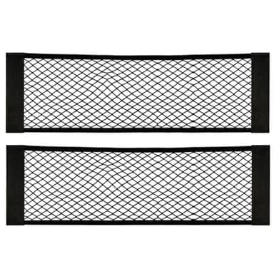 Bagagelucka nätväska 2 delar bil bagagenät, 80 x 25 cm, universal bagagelucka skyddsnät elastisk bagagelucka förvaring nät med kardborreband för bil/SUV bagagenät av nylon