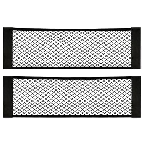 Bagagelucka nätväska 2 delar bil bagagenät, 80 x 25 cm, universal bagagelucka skyddsnät elastisk bagagelucka förvaring nät med kardborreband för bil/SUV bagagenät av nylon – Bäst i test – bagagenät bil bäst i test 2026