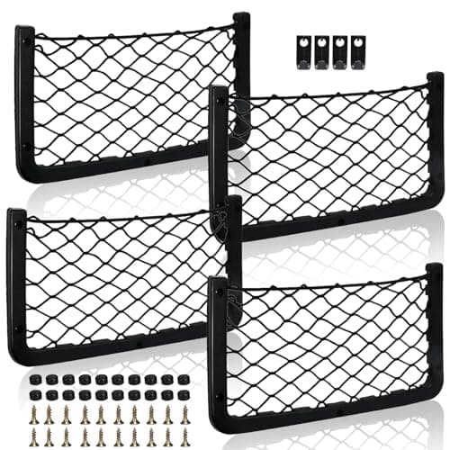 AOKITO 4 stycken förvaringsnät med krokar, bagagenät bil, husbil, elastiskt bagagenät för husvagn, lastbil etc. (36 x 18 cm) – Bästa för pengarna – bagagenät bil bäst i test 2026