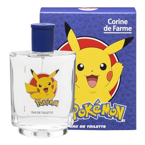 Corine de Farme, Eau de Toilette 50 ml Pokémon - fräsch och elektrifierande barndoft - noter av jasmin, äpple, ananas, mynta - perfekt parfym för pojkar - lämplig för alla hudtyper – Bäst i test – barnparfym bäst i test 2026