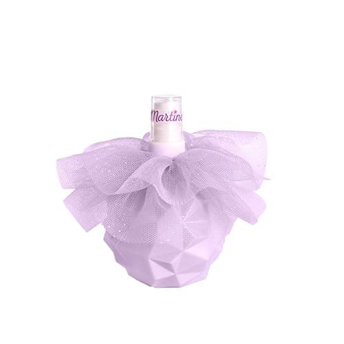 Martinelia Glittrande parfymerad dimma, 100 ml - glittrande parfym för barn - Eau de Toilette Dough Soft for Skin Parfym, Beauty Routine - vacker lila sprayflaska med tyll – Bästa lyxval – barnparfym bäst i test 2026