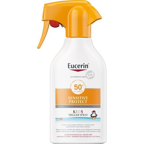 Eucerin Sun Kids Trigger Spray SPF50+ – Bäst för stora ytor – barnsolkräm spf50 bäst i test 2026