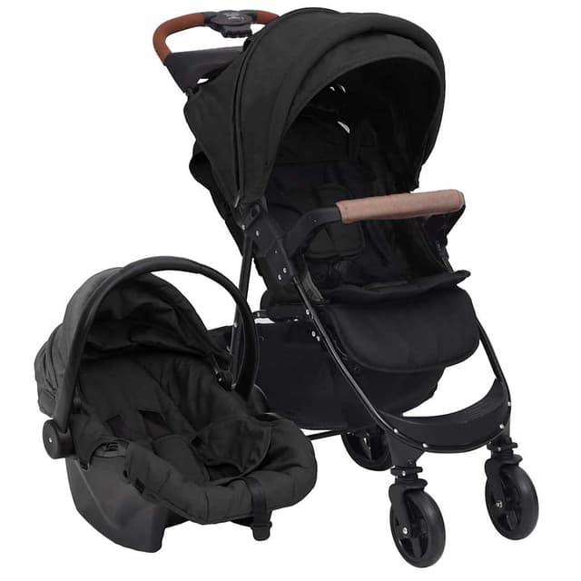 vidaXL 3-i-1 antracit stål – Budgetval – barnvagn 3-i-1 bäst i test 2026