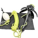 ZONADAH båtankare, universellt båtankare, kolstål, hopfällbar gripkrok, kajakankare med rep, hopfällbart ankare, kolstål, 1,5 kg, för båt för fartyg