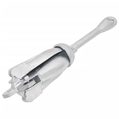 vidaXL Hopfällbart ankare med rep silver 1,5 kg smidbart järn, ankare, gripankare, vikbart ankare, ankare för liten båt, hopfällbart gripankare
