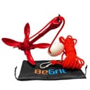 BeGrit kajakankare 1,5 kg liten båt ankare kit röd vikbar druvnel ankare kolstål för kanot jet-skidor SUP-ankare med 10 m ø 6 mm ankare linje bärväska