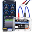 ANCEL BM200Blue Bluetooth 4.2 bilbatterimonitor, 12V Batterimonitor för litium- och blybatterier, trådlös bilbatteritestare med start- och laddningsfunktion testlarm registrering av spänningshistorik