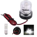 Geloo 12-24 V LED-navigering marin undervattensbåt yacht ankare lampa, vattentäta signallampor alla runda 360° vit fiskebåtlampa 4 500 K för marin båt fartyg yacht