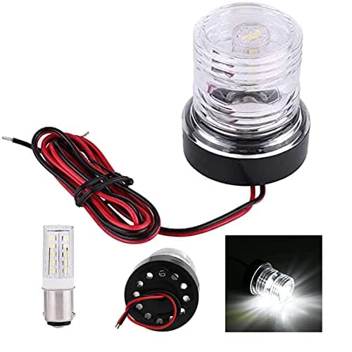 Geloo 12-24 V LED-navigering marin undervattensbåt yacht ankare lampa, vattentäta signallampor alla runda 360° vit fiskebåtlampa 4 500 K för marin båt fartyg yacht – Bästa lyxval – båtbelysning ute bäst i test 2026