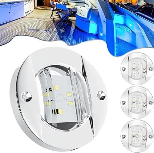 Greluma 4 St Runda Marina båtinredning Ljus Akterspegelmonterade Led Akterankarljus LED Nattfiskeljus, Blå Deck LED-Belysning, IP67 Vattentät – båtbelysning ute bäst i test 2026