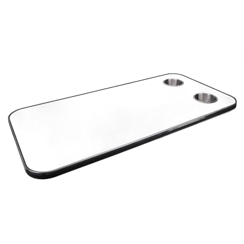 Tbest RV Bord Top Boat Yacht Tabletop Solid Wood med Rostfritt Stålkopphållare Hållbara Arbetsyta för Husbil 800x400mm (Vit) – Bäst i test – fast båtbord bäst i test 2026