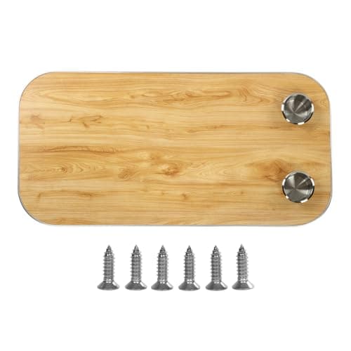 Xtevu båtbord, avtagbart fast träskrivbordspanel, med 2 kopphållare för RV, marin, yacht (Geel) – fast båtbord bäst i test 2026