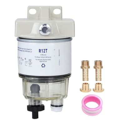R12T Bränslefilter För Båt, Bränslefilter För Båtrotation 30Gph R12T Marine Rotation Bränslevattenavskiljare, För Oljetanker, Speedboat Racor 120 Och 140-Serien