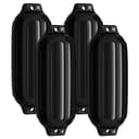 COSTWAY Båtfender set om 4, fender båt, 58 x 16,5 cm, uppblåsbar med lång skärm
