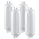 COSTWAY Set med 4 båtfender med långt fender med båt, ramskydd, fender (68,5 x 21,5 cm, vit)