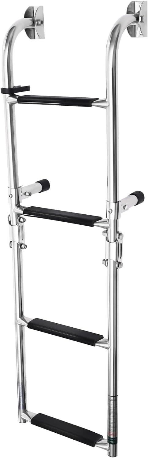 4-stegs vikbar aluminiumstege – Budgetval – badstege båt bäst i test 2026