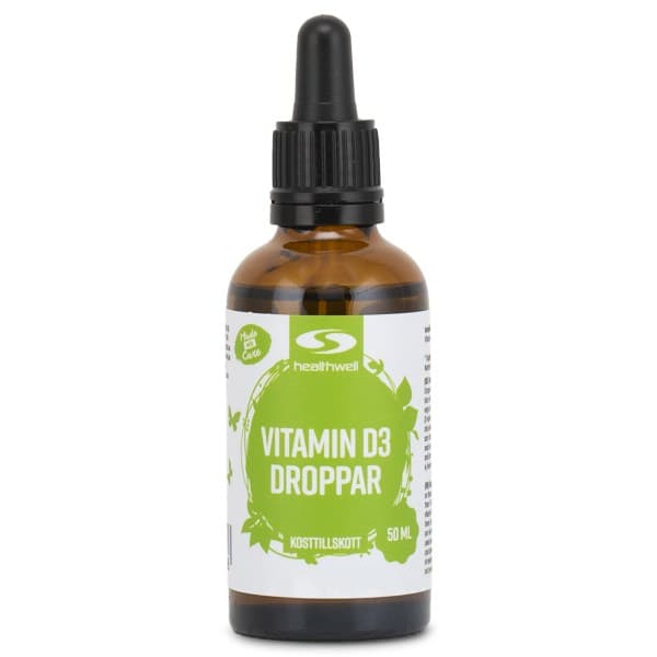 Healthwell D3-droppar – Bäst för hela familjen – d-vitamin droppar bäst i test 2026