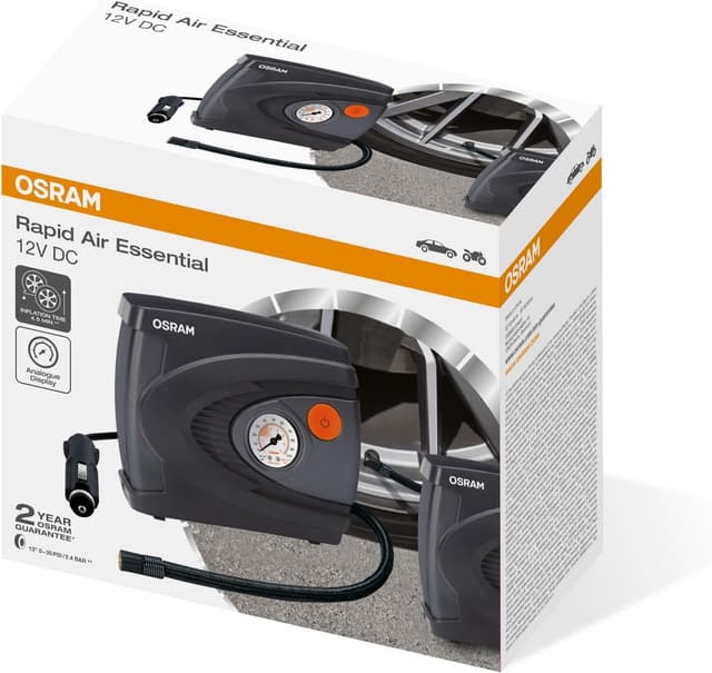OSRAM Rapid Air Essential – Bäst analog – däckpump 12v bäst i test 2026